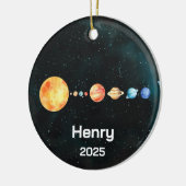 Personalisierte Sonnenschutzanlage, Raum, Planeten Keramik Ornament (Links)