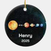 Personalisierte Sonnenschutzanlage, Raum, Planeten Keramik Ornament (Hinten)