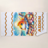 Personalisierte Sonnenstrahlen: Ein Fangurlaub Strandtuch (Vorderseite)