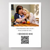 Personalisierte Soundwave Art QR Codefamilie Bild Poster (Vorne)