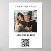 Personalisierte Soundwave Art QR Codefamilie Bild Poster (Vorne)