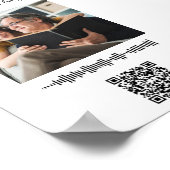 Personalisierte Soundwave Art QR Codefamilie Bild Poster (Ecke)