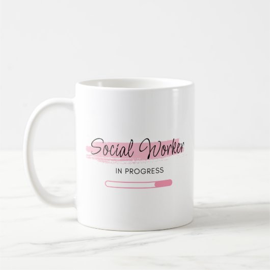 Personalisierte Sozialarbeiter in Arbeit Kaffeetasse (Links)