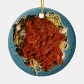 Personalisierte Spaghetti Weihnachten Keramik Ornament (Vorne)