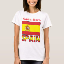 Personalisierte Spanien-Flagge-Erbe-Frauen-