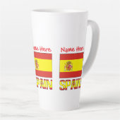 Personalisierte Spanienflagge-Erbe Groß Milchtasse (Rechte Ecke)