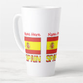Personalisierte Spanienflagge-Erbe Groß Milchtasse (Linke Ecke)