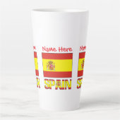 Personalisierte Spanienflagge-Erbe Groß Milchtasse (Vorderseite)