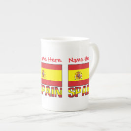 Personalisierte Spanienflagge-Erbstück Porzellantasse