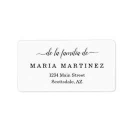 Personalisierte spanische Beerdigungs-Rücksendeadr Adressaufkleber