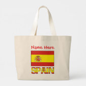Personalisierte spanische Flagge Erbe Jumbo Stoffbeutel (Rückseite)