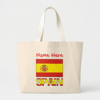 Personalisierte spanische Flagge Erbe Jumbo Stoffbeutel