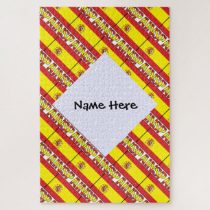 Personalisierte spanische Flagge gekachelt Puzzle
