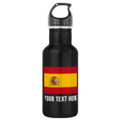 Personalisierte spanische Flaggenwasserflaschen Edelstahlflasche (Vorderseite)
