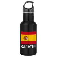 Personalisierte spanische Flaggenwasserflaschen