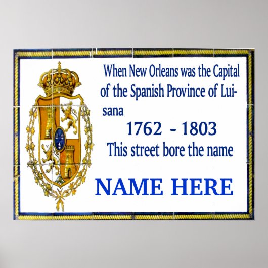 Personalisierte Spanische Mauer Poster (Vorne)