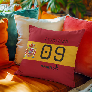 Personalisierte spanische Nationalfussball-Grafik  Kissen