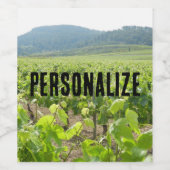 Personalisierte Spanische Rolling Hills und Weinbe Weinetikett (Einzelnes Label)