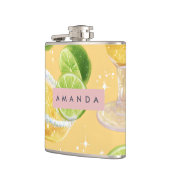 Personalisierte Sparkle Margarita & Limette Flachmann (Links)