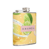 Personalisierte Sparkle Margarita & Limette Flachmann (Rechts)