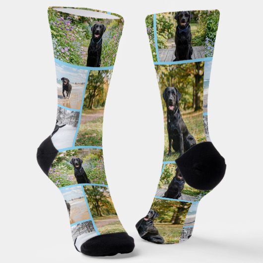 Personalisierte Spaß 5 Foto Vorlage Socken (Gewinkelt)
