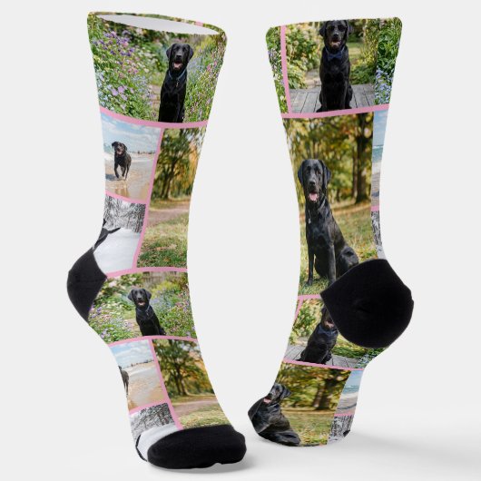 Personalisierte Spaß 5 Foto Vorlage Socken (Gewinkelt)