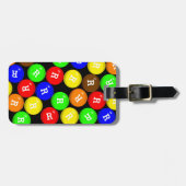 Personalisierte Spaß-bunte Süßigkeits-überzogene Gepäckanhänger (Vorderseite horizontal)