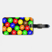 Personalisierte Spaß-bunte Süßigkeits-überzogene Gepäckanhänger (Rückseite horizontal)