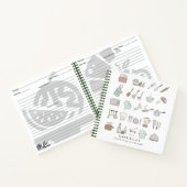Personalisierte Spaß Kochsymbole Rezept Notebook Notizblock (Innenseite)