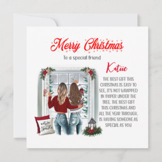 Personalisierte Special Best Friends Christmas Car Einladung