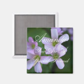 Personalisierte Special Friend Purple Blumen Magnet (Vorderseite/Rückseite)
