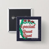 Personalisierte Special Great Tante Ladybugs Button (Vorne & Hinten)