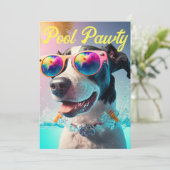 Personalisierte Special Pool Pawty für Ihr Dog-Par Einladung (Stehend Vorderseite)