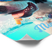Personalisierte Special Pool Pawty für Ihr Dog-Par Poster (Ecke)