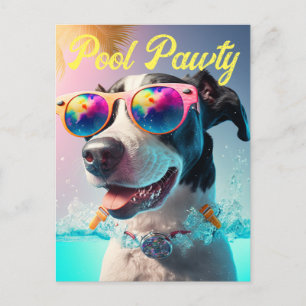 Personalisierte Special Pool Pawty für Ihr Dog-Par Postkarte