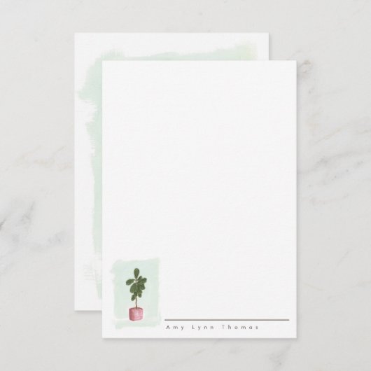 PERSONALISIERTE Speicherkarte für FIDLE LEAF Dankeskarte (Vorne/Hinten)