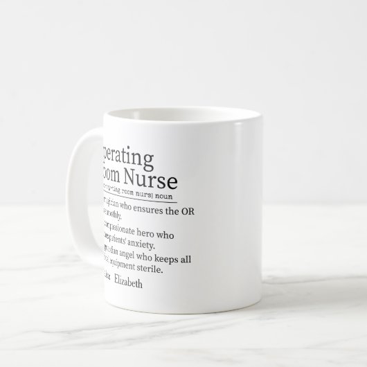Personalisierte Speisen oder Geschenke für den Ope Kaffeetasse (Vorderseite Links)