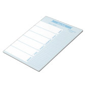 Personalisierte Speiseplanung und Einkaufsliste bl Notizblock (angewinkelt)