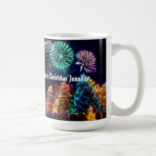 Personalisierte spektakuläre Weihnachtsbäume Kaffeetasse
