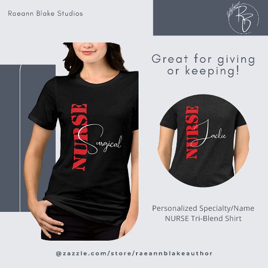 Personalisierte Spezialität/Name NURSE Tri-Blend-S Tri-Blend Shirt