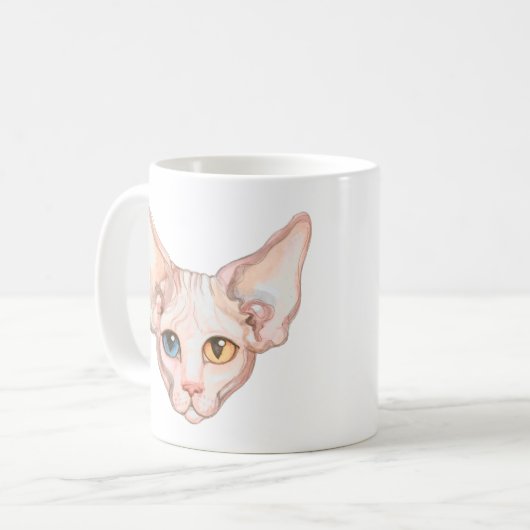 Personalisierte Sphynx Kaffeetasse (Vorderseite Links)