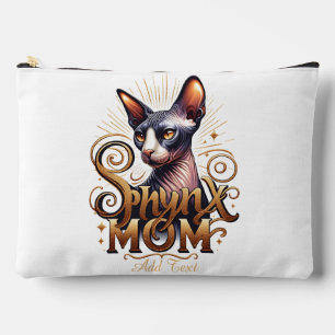 Personalisierte Sphynx-Katzen-Mama-Muttertags-Make Zubehörtasche