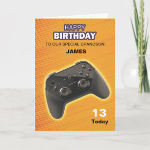 Personalisierte Spielcontroller-Geburtstagskarte Karte