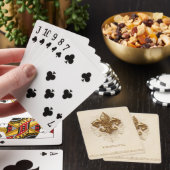 Personalisierte Spielkarten • Elegante Fleur-de-Li (In Situ)