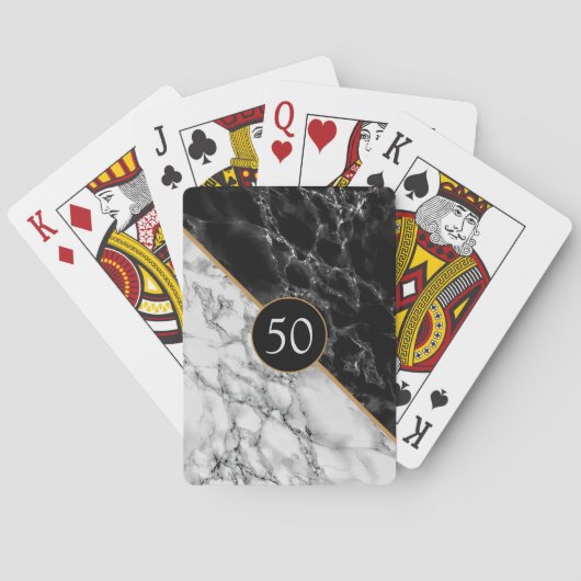 Personalisierte Spielkarten Geschenk Schwarz-weiße (Rückseite)