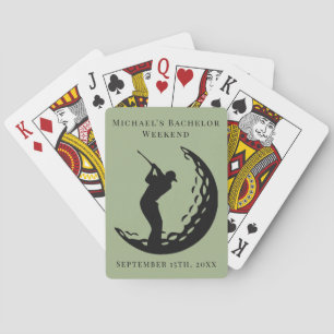 Personalisierte Spielkarten   Junggesellen-Golfwoc