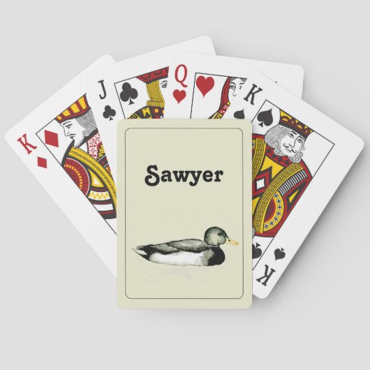 Personalisierte Spielkarten Mallard Duck (Rückseite)
