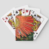 Personalisierte Spielkarten - Orange Gerbera Daisy (Rückseite)