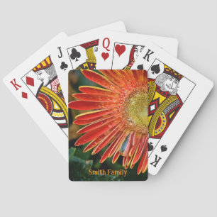 Personalisierte Spielkarten - Orange Gerbera Daisy