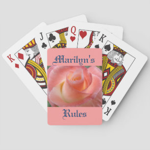 Personalisierte Spielkarten Pink Rose Ihre Regeln